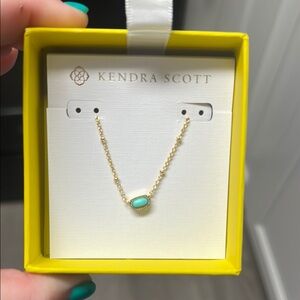 Kendra Scott Gold and Turquoise Necklace